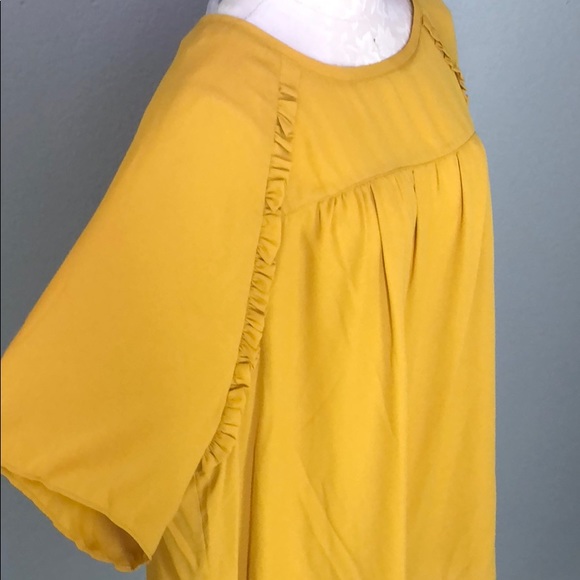 Zac & Rachel Solid Mustard Top - Picture 2 of 6